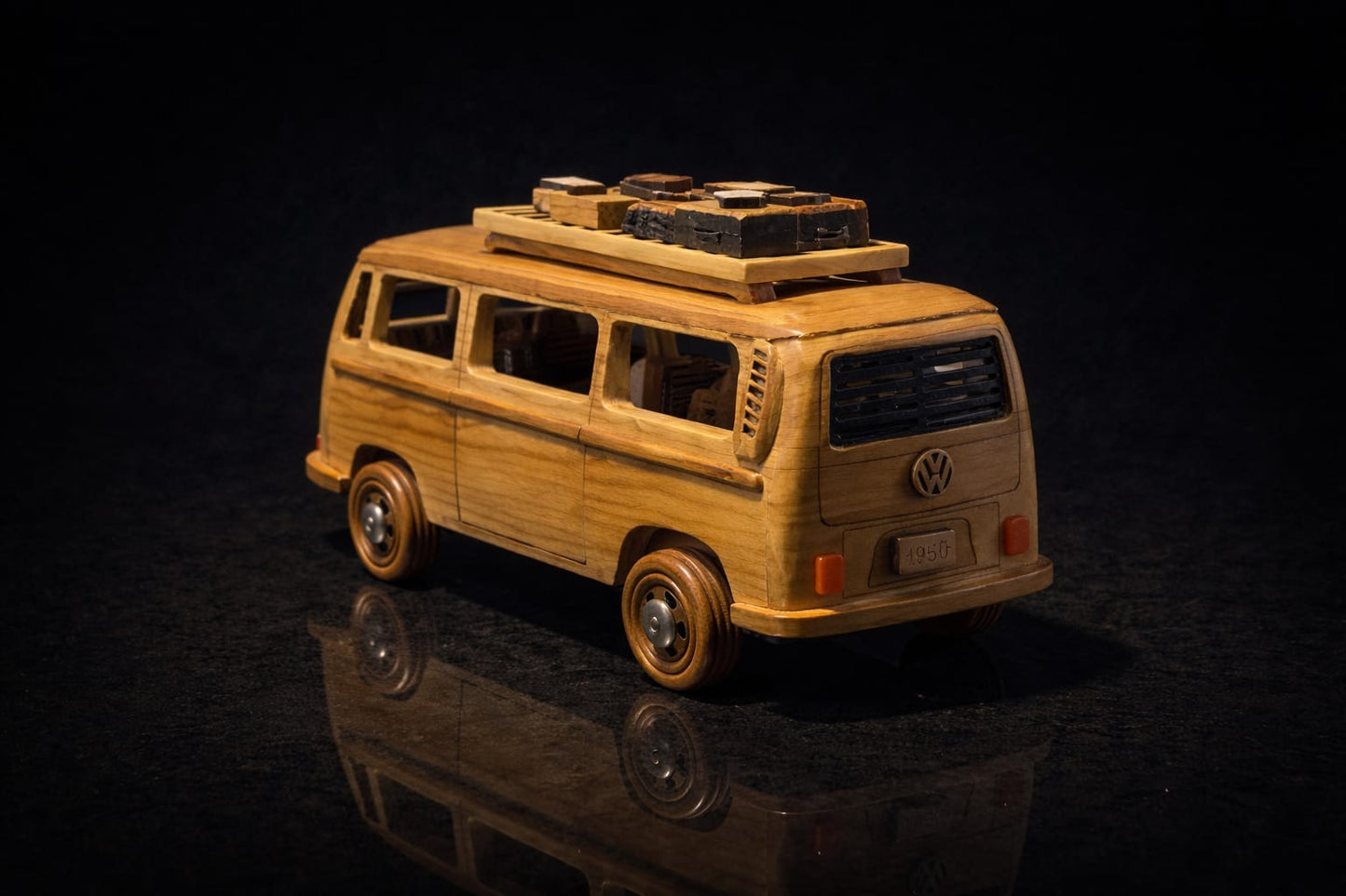 Handcrafted 1974 VW Combi "Volksie Bus" with Roof Rack