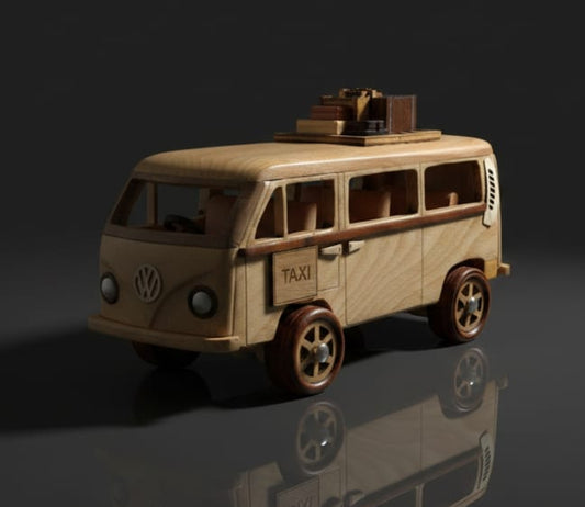 Handcrafted 1974 VW Combi "Volksie Bus" with Roof Rack